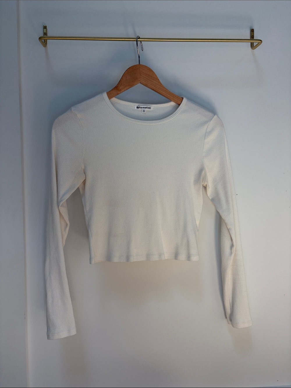 Reformation Long-Sleeve Crop Top
